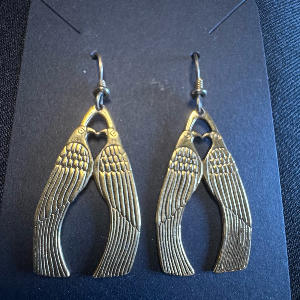 Laurel Burch Vintage Love Birds Earrings